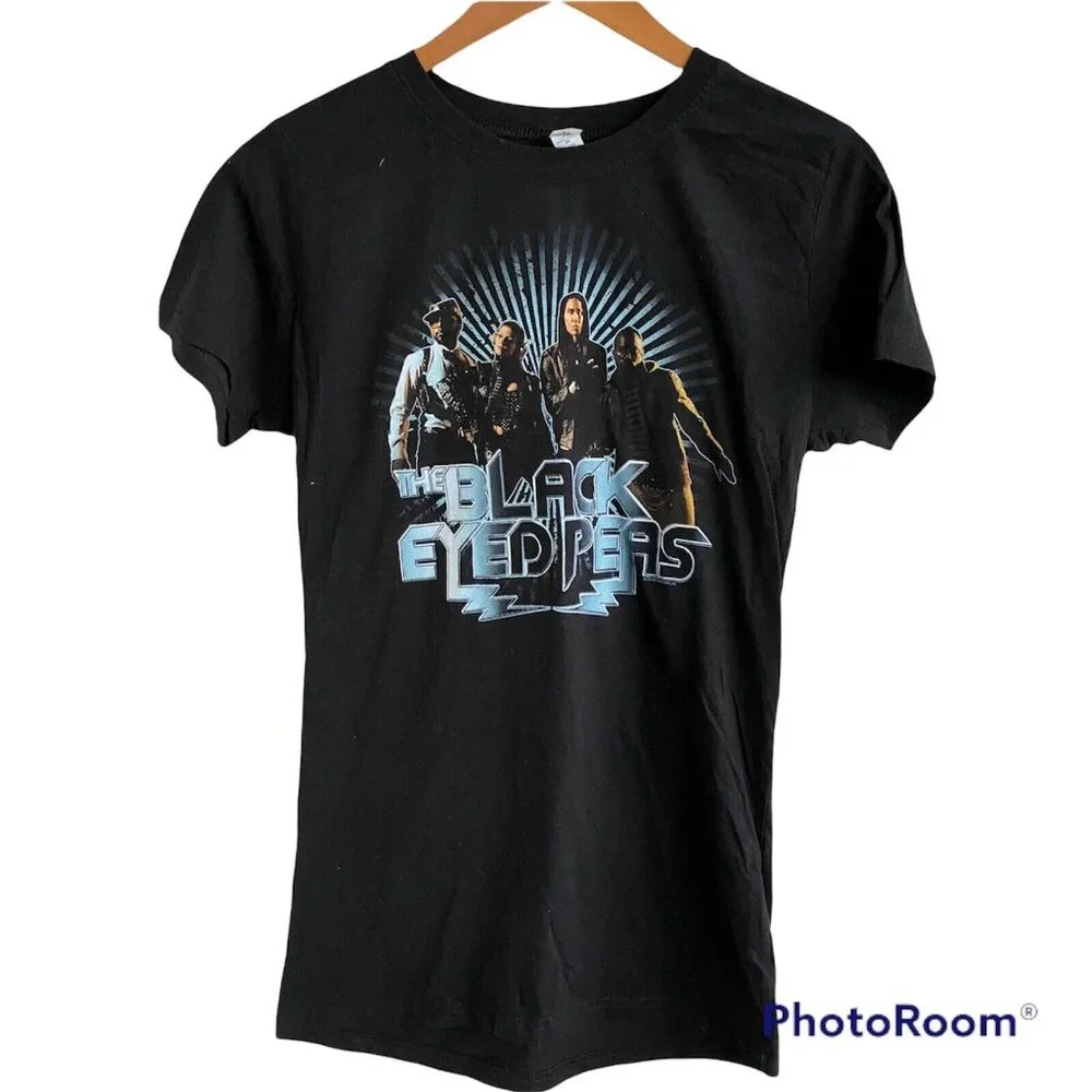 Black Eyed Peas Tour Black T-Shirt Women's Juniors 2XL Music Band New Tultex - Picture 1 of 6